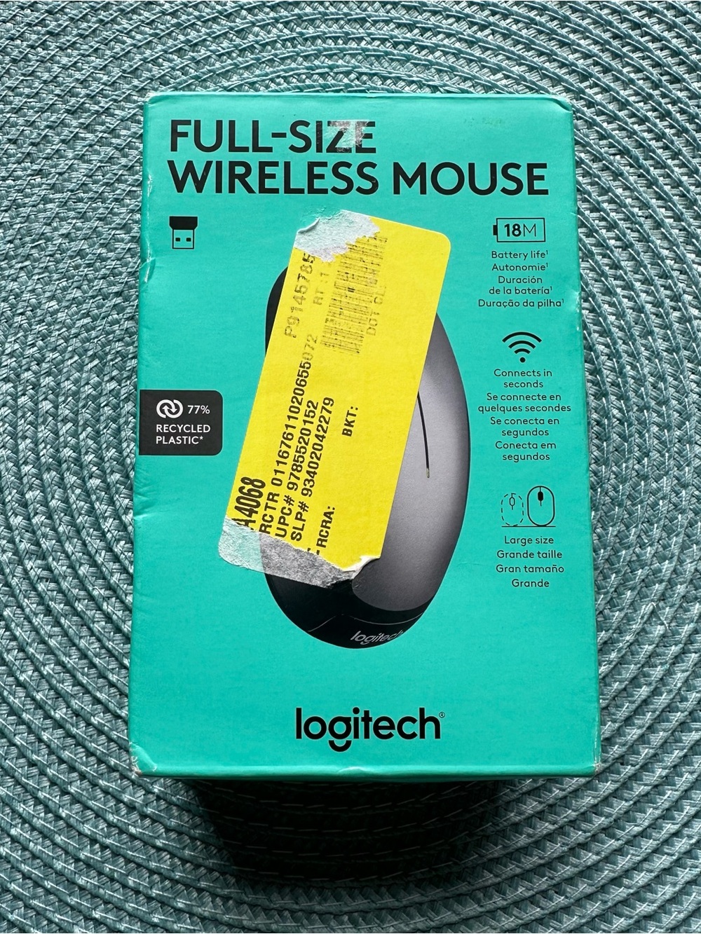 Logitech Full-Size Wireless Mouse - Gray